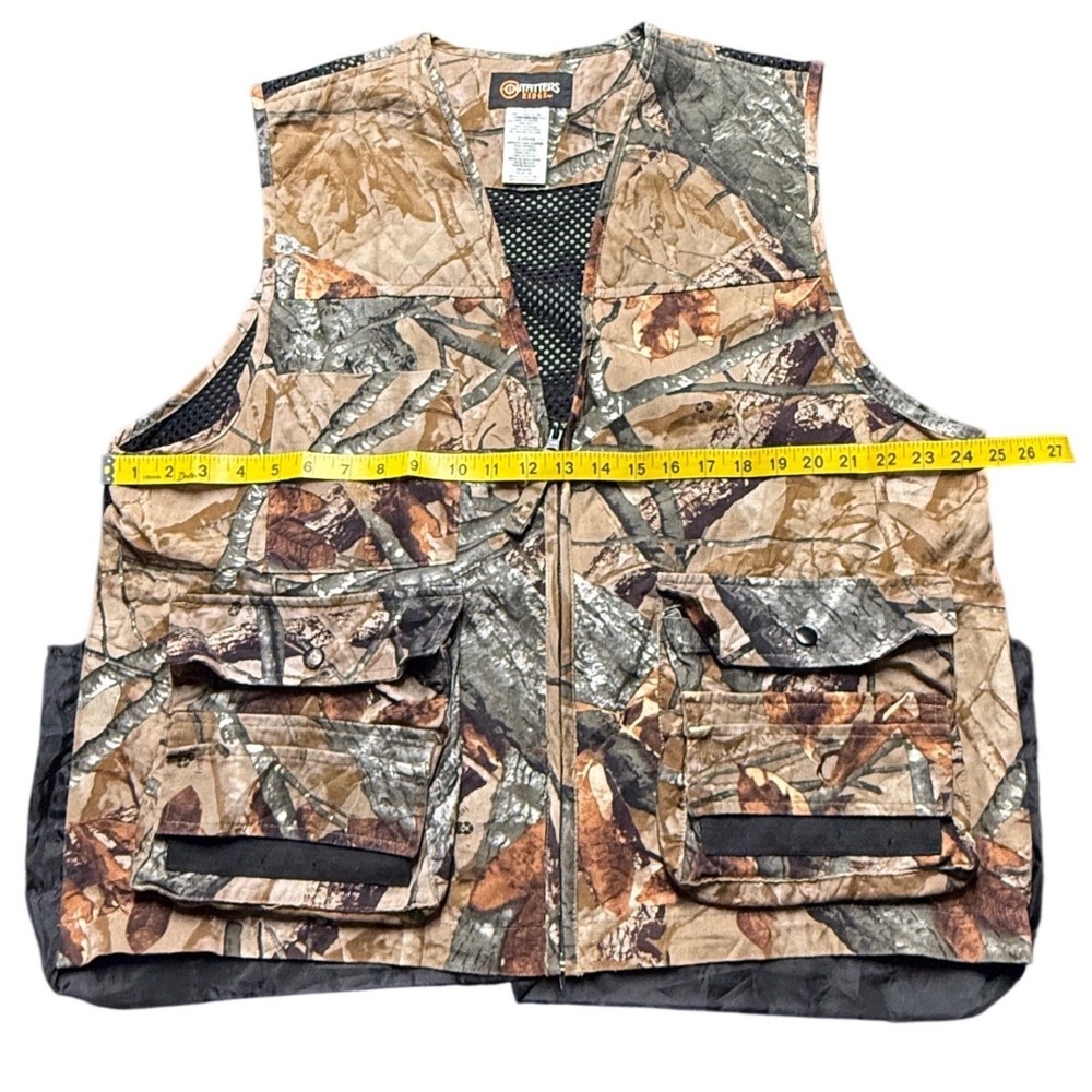Outfitters Ridge Camo Hunting Vest Men's Large Mesh Back Pockets Zipper Outdoor - Picture 6 of 6